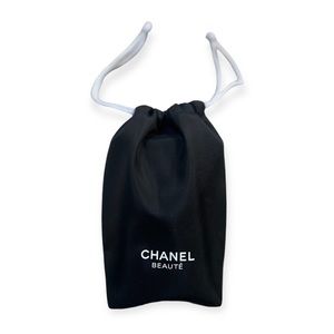 Chanel Beautè Black Nylon Drawstring Pouch